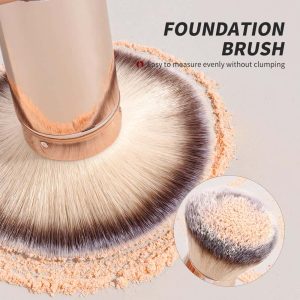 MAANGE Single Foundation Brush Single Pack Makeup Brush Round-head Telescopic Brush Foundation Loose Powder Makeup Brush - 图片 2