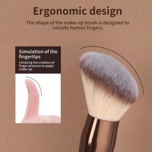 MAANGE Wholesale 10pcs Makeup Brush 2 Powder Puff High Quality Brown Private Label Travel  Professional  Makeup Brush Kit - 图片 6