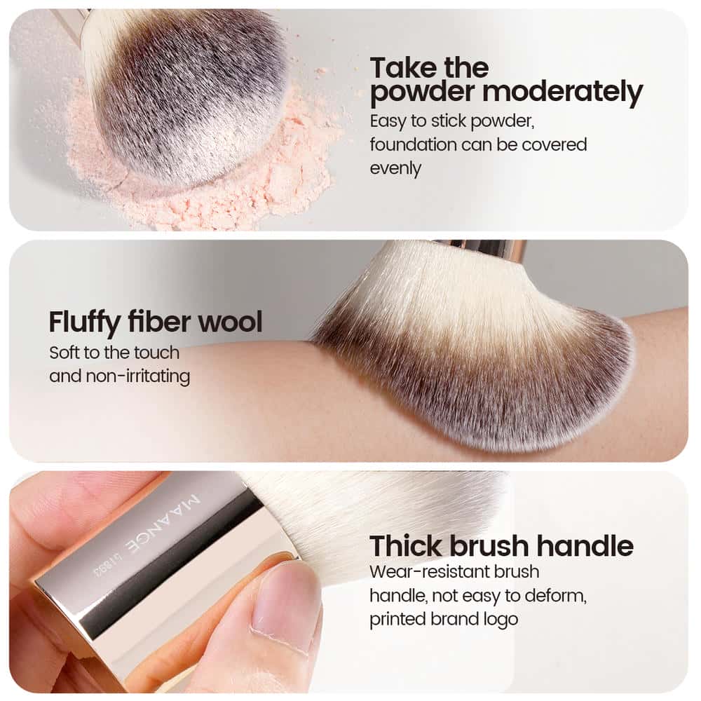 MAANGE Wholesale 20pcs Makeup Brush Private Label  2pcs Powder Puff Professional Makeup Brush Kit Luxury Face Makeup Brush Set - 图片 5