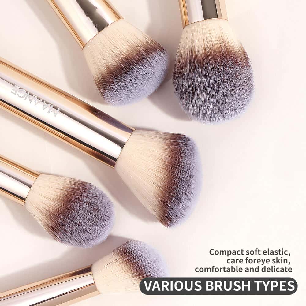 MAANGE Wholesale Custom OEM&ODM 13pcs Makeup Brush Set 2PCS Air Cushion Puff Powder Brush Concealer Facial  Makeup Brush Set - 图片 3