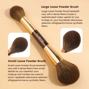 Maange Customized Wholesale Loose Powder Foundation Concealer Eyeshadow Professional Makeup Brush Set - 图片 6