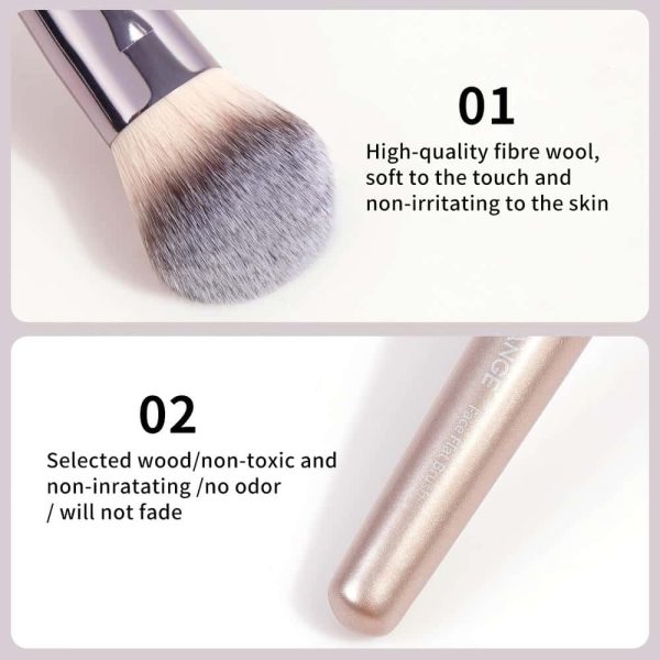 MAANGE Wholesale Private Label Professional Single Makeup Brush Foundation Loose Powder Blush Professional Gold Makeup Brush Set