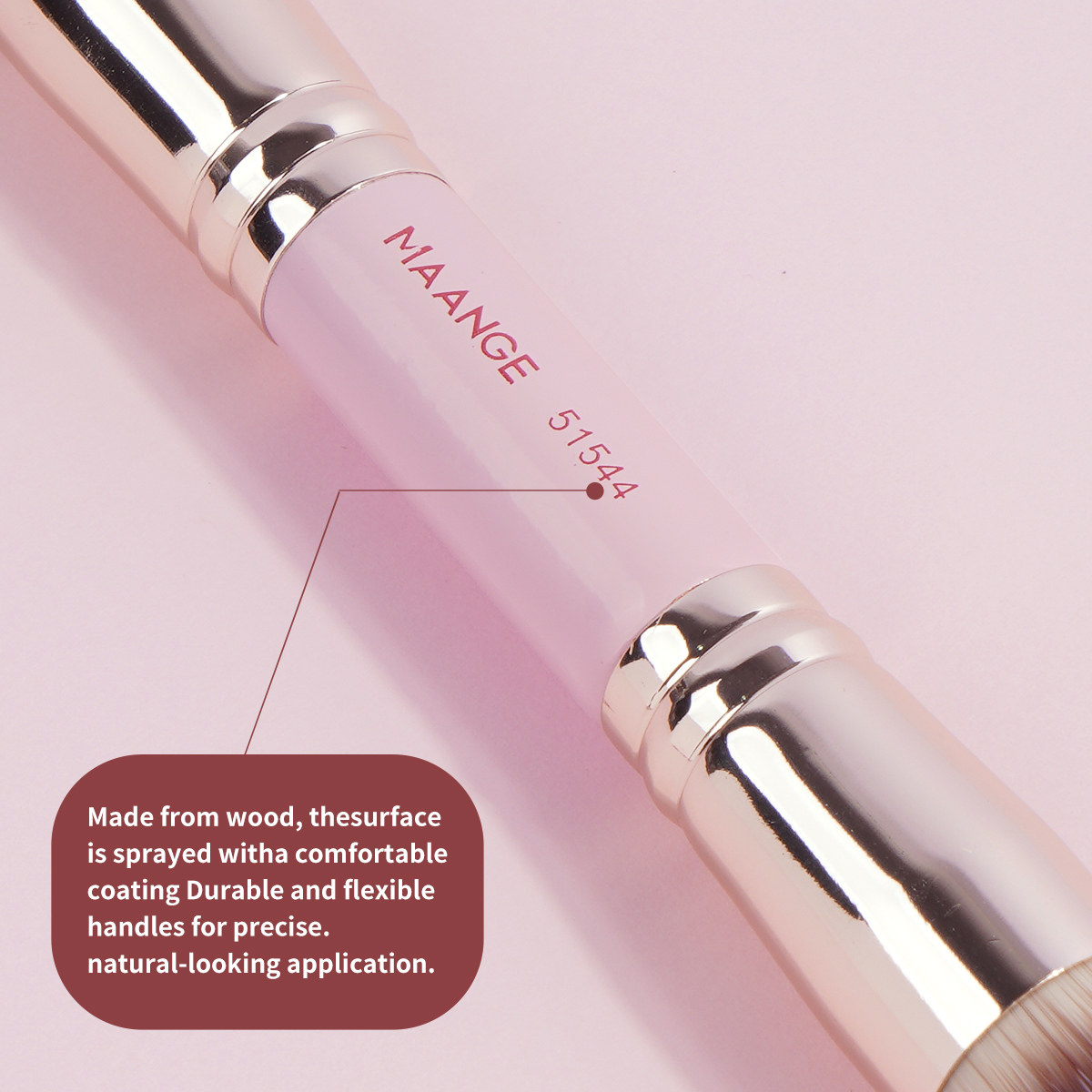 MAANGE Wholesale Custom OEM&ODM 3pcs Foundation Cosmetic Brush Professional Foundation Highlight Concealer  Makeup Brushes Set - 图片 5