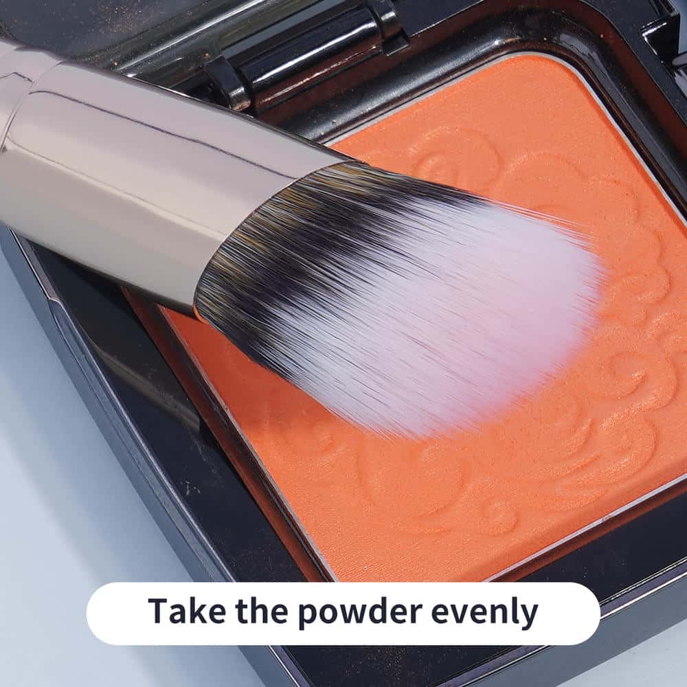 MAANGE Custom Logo  2PCS Double-ended Makeup Brush Loose Powder Liquid Foundation Blush Professional Makeup Brushes - 图片 4