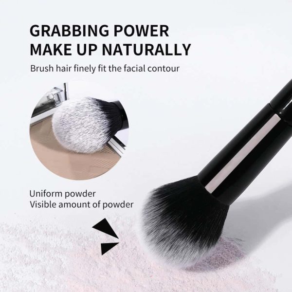 MAANGE 8pcs Custom OEM&ODM 8pcs Makeup Brush Loose Powder Foundation Concealer Blush Contouring Eyeshadow Makeup Brush Set
