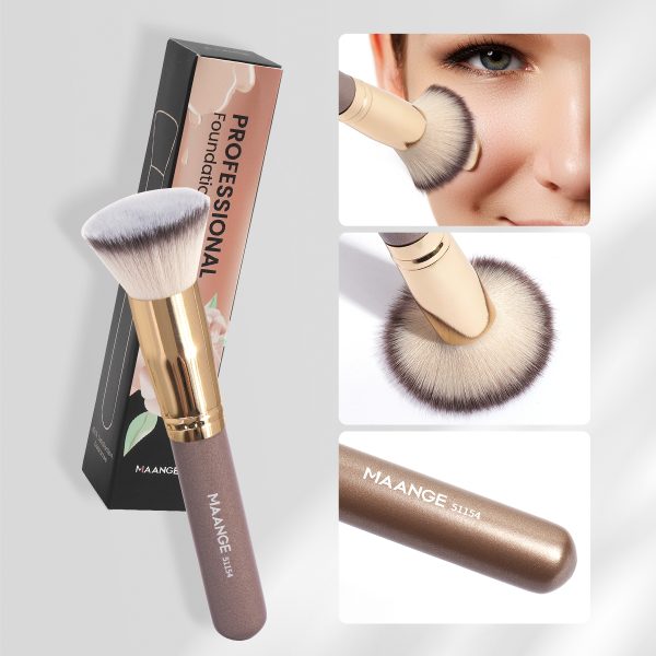 MAANGE Wholesale Single Flat Liquid Custom Foundation Brush Packing Makeup Brush Makeup Box Professional Makeup Brush Set
