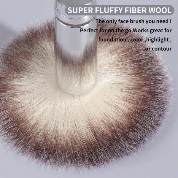 MAANGE Custom Logo 2PCS Double-ended Makeup Brush Loose Powder Liquid Foundation Blush Professional Makeup Brushes
