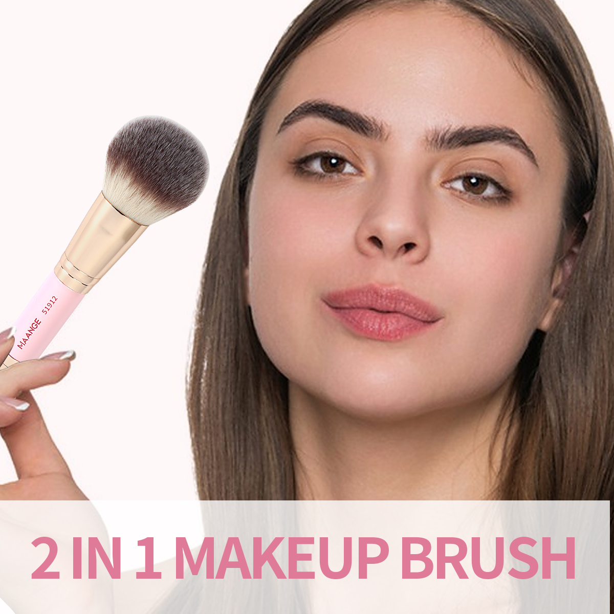 Maange Custom Logo 10pcs Makeup Brushes Foundation Brush Loose Powder Brush Eyeshadow Brush Professional Makeup Brush Set - 图片 5