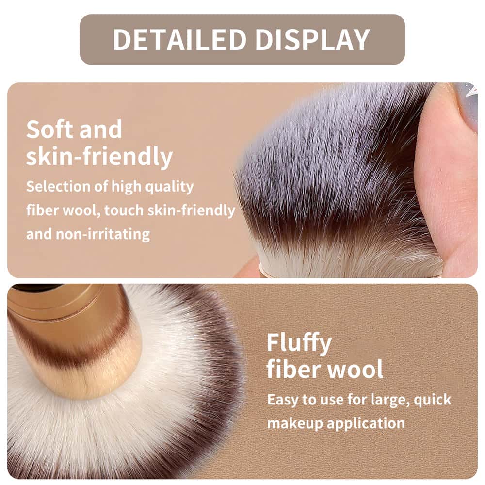 MAANGE Luxury 2pcs Makeup Brush Makeup Box  Foundation Brush Private Label Streak-Free Liquid/BB Cream Makeup Tools Brush - 图片 2