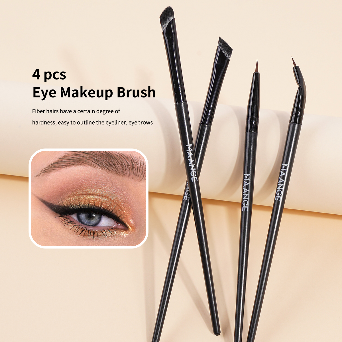 MAANGE Wholesale 6PCS Synthetic Hair Foundation Brushes Concealer Brushes Eyeshadow Brush Customizable Facial Makeup Brush Set - 图片 6