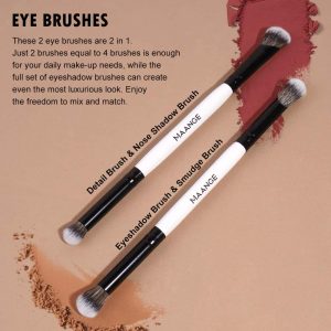 MAANGE Custom Logo OEM&ODM 4PCS Makeup Brush Set  Eye Shadow Blush Foundation  Brushes Professional Makeup Brush Kit - 图片 5