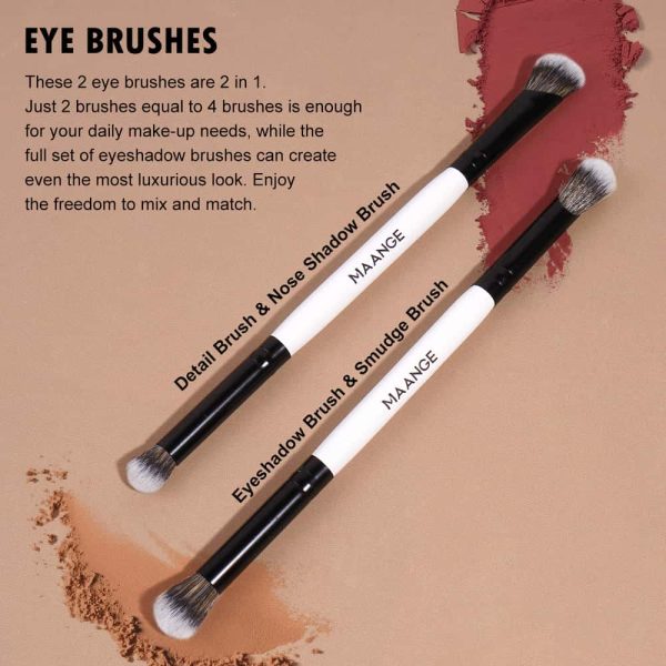 MAANGE Custom Logo OEM&ODM 4PCS Makeup Brush Set  Eye Shadow Blush Foundation  Brushes Professional Makeup Brush Kit