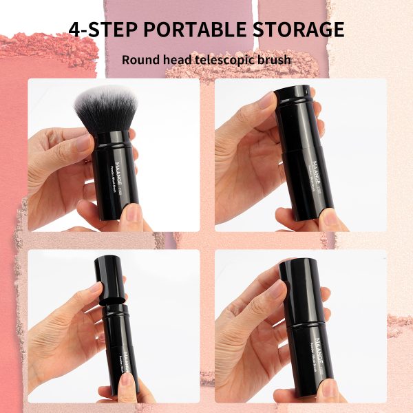 MAANGE Single Foundation Brush Single Pack Makeup Brush Round-head Telescopic Brush Foundation Loose Powder Makeup Brush