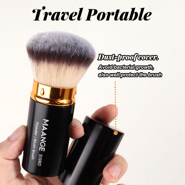 MAANGE Single Foundation Brush Single Pack Makeup Brush Round-head Telescopic Brush Foundation Loose Powder Makeup Brush