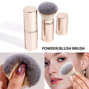 MAANGE Single Foundation Brush Single Pack Makeup Brush Round-head Telescopic Brush Foundation Loose Powder Makeup Brush - 图片 6