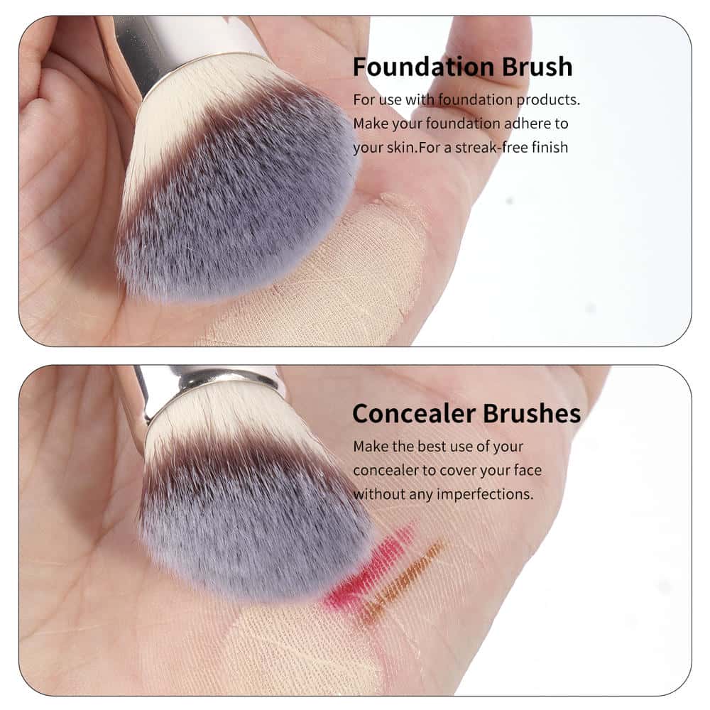 MAANGE Wholesale Hot Selling 2PCS Custom Logo Foundation Loose Powder Makeup Brushes  Professional Makeup Tools for Women - 图片 5