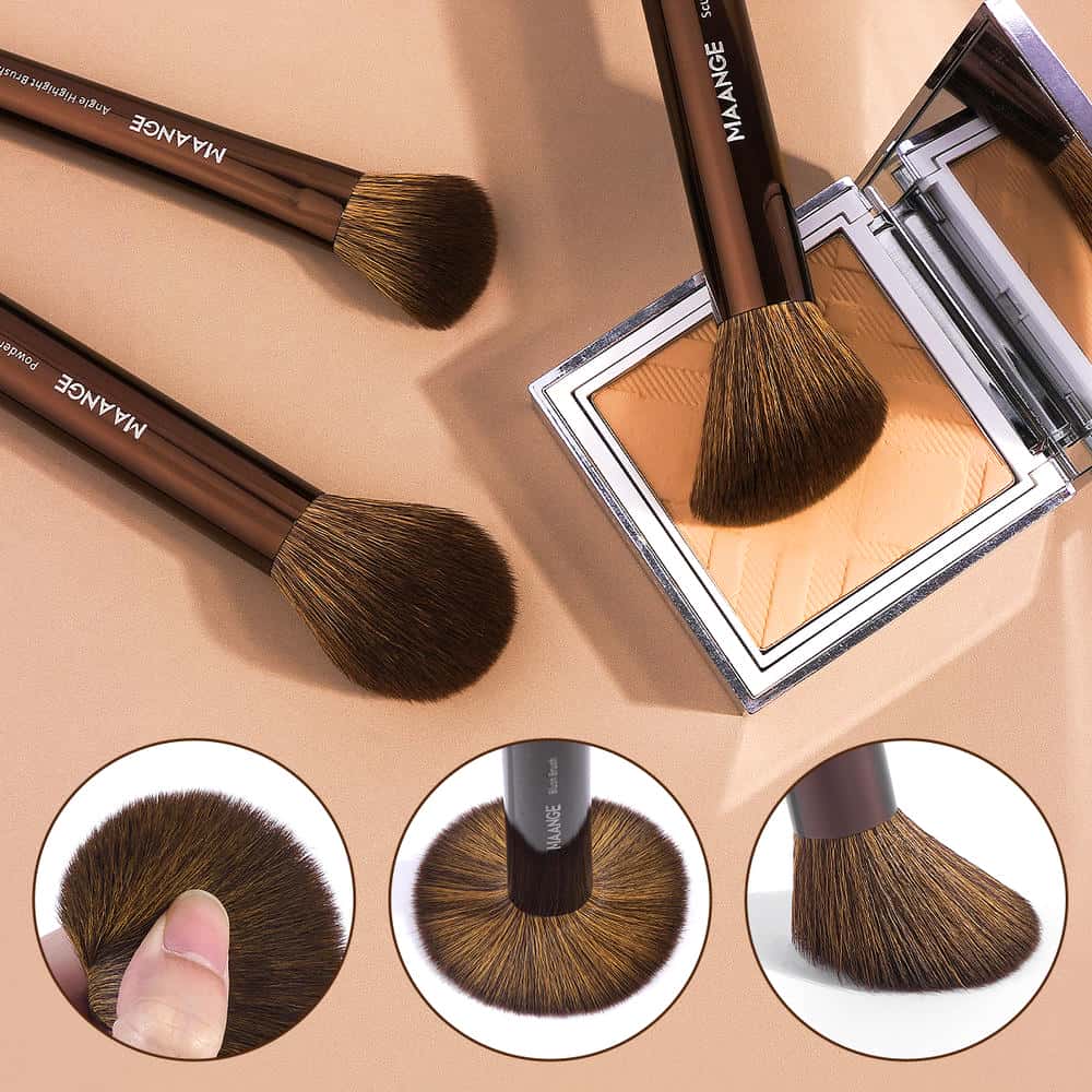 MAANGE  23PCS Makeup Brush  3pcs Powder Puff Foundation Concealer Powder Eyelash Eyebrow Eyeshadow Professional Makeup Brush Set - 图片 7