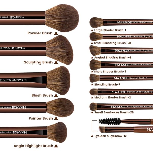 MAANGE Wholesale Custom OEM&ODM 13pcs Makeup Brush Set 2PCS Powder Puff Powder Brush Concealer Makeup Tool Makeup Brush Set