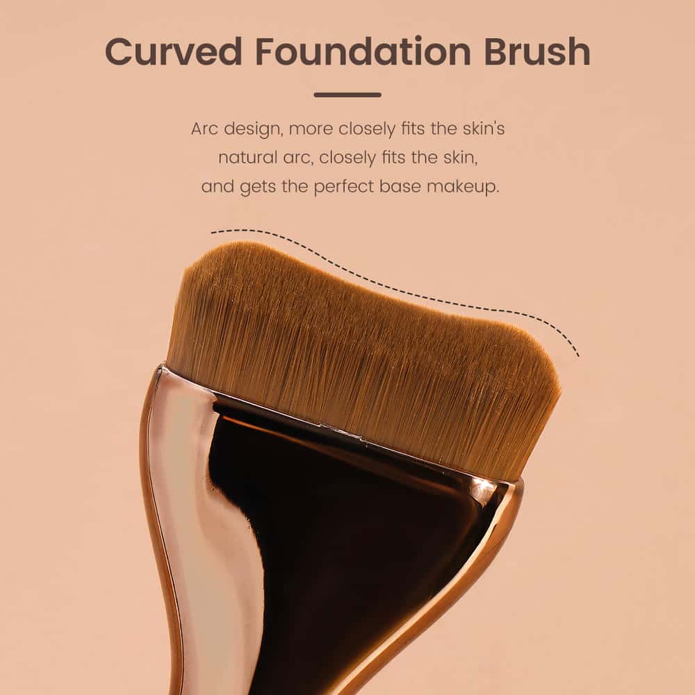 MAANGE Professional Makeup Brush Set 14PCS Flat Makeup Brush Set 2PCS Sponge Foundation Concealer Makeup Brush Set - 图片 2