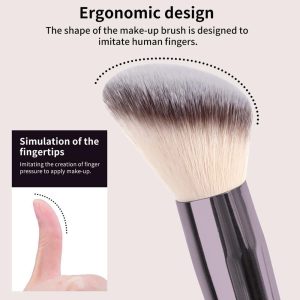 MAANGE Wholesale Private Label Professional Single Makeup Brush Foundation Loose Powder Blush Professional Gold Makeup Brush Set - 图片 2