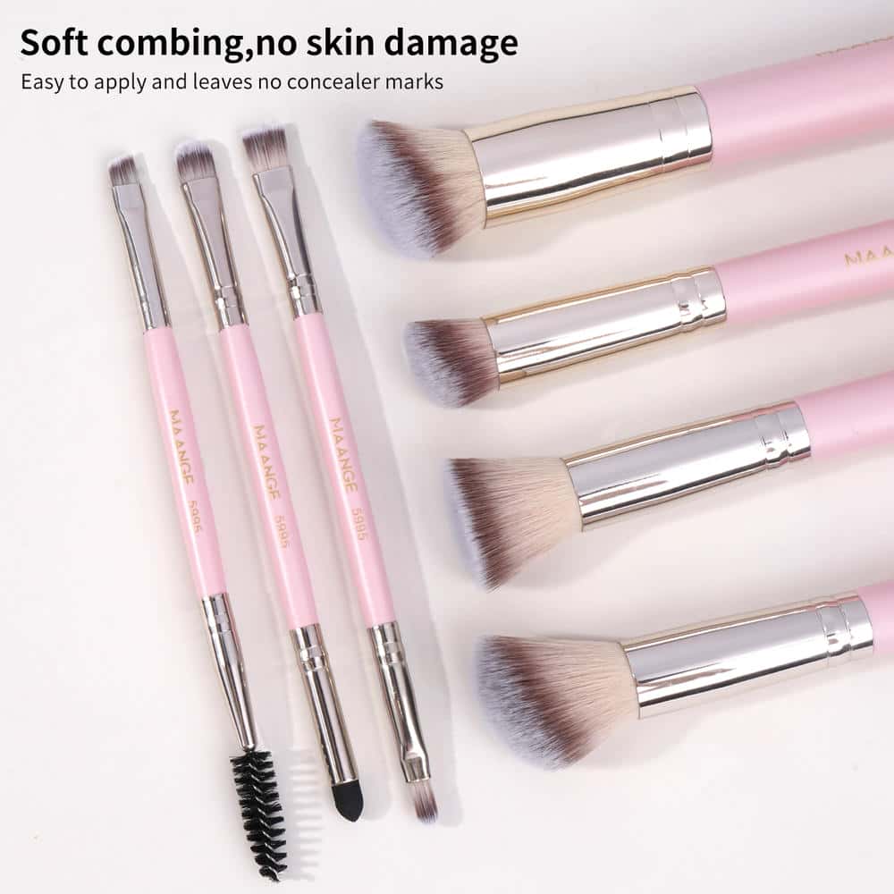 MAANGE Wholesale Professional 7pcs  Brush  5pcs Powder Puff Eyeshadow Brushes Loose Powder Blush Foundation Makeup Brushes Set - 图片 5