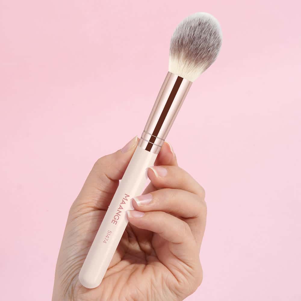 Maange Wholesale Custom OEM&ODM Blush Loose Powder Highlighter Concealer Makeup Brush Facial Professional Single Blush  Brush - 图片 5
