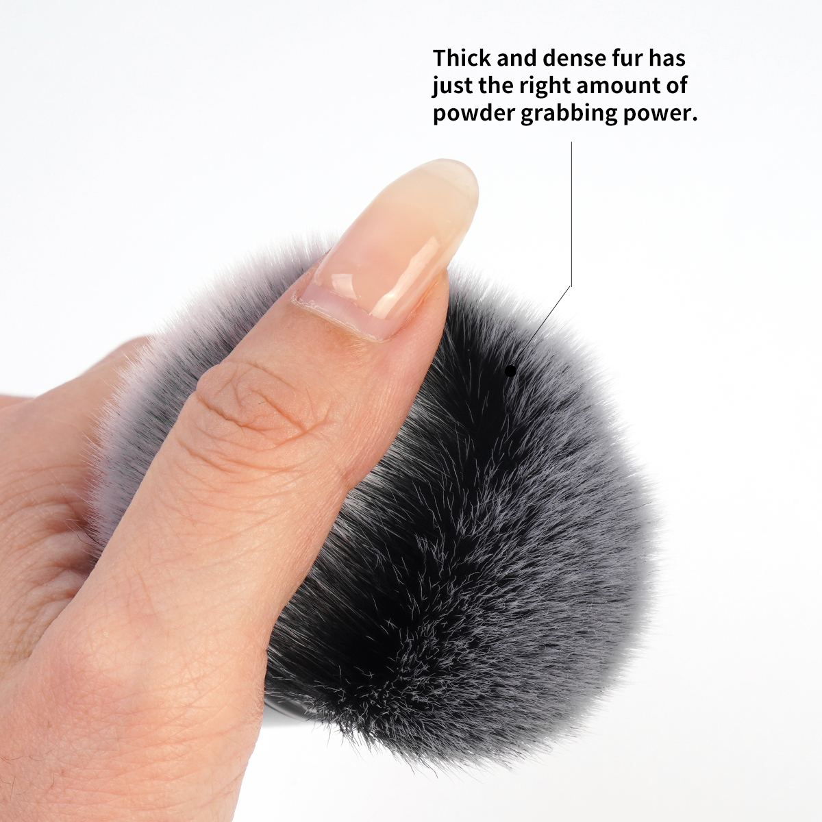 MAANGE Single Foundation Brush Single Pack Makeup Brush Round-head Telescopic Brush Foundation Loose Powder Makeup Brush - 图片 2