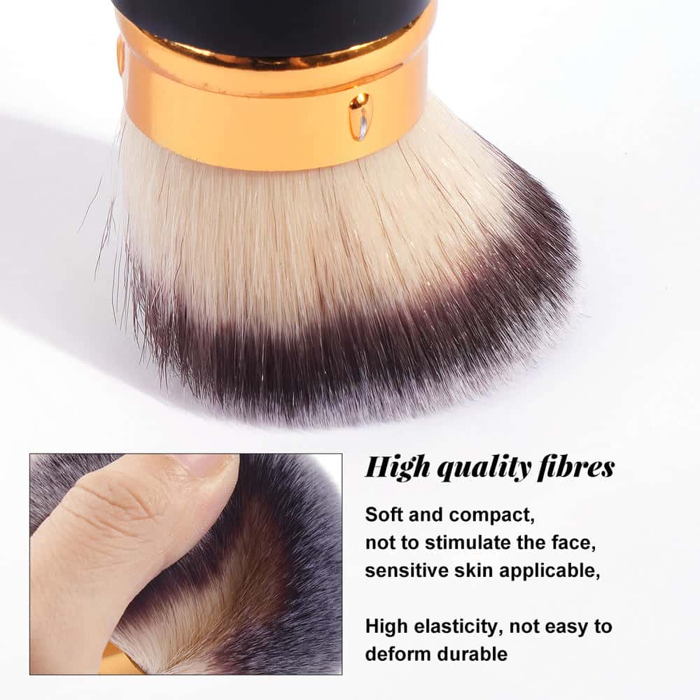 MAANGE Single Foundation Brush Single Pack Makeup Brush Round-head Telescopic Brush Foundation Loose Powder Makeup Brush - 图片 4