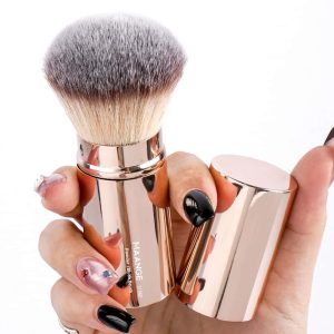MAANGE Single Foundation Brush Single Pack Makeup Brush Round-head Telescopic Brush Foundation Loose Powder Makeup Brush - 图片 3