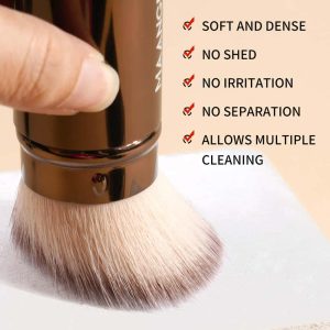 MAANGE 2pcs  Foundation Brushes Liquid  Brush  Loose Powder Custom logo OEM&ODM Rivate Label Professional Makeup Brush Set - 图片 5