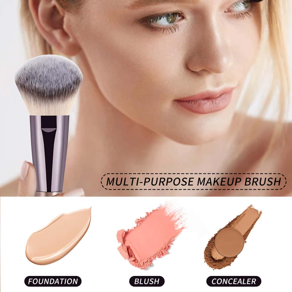 MAANGE Wholesale Private Label Professional Single Makeup Brush Foundation Loose Powder Blush Professional Gold Makeup Brush Set - 图片 6