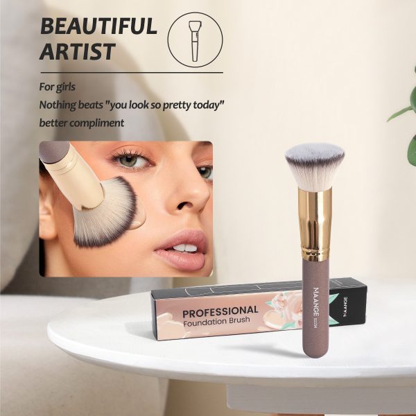 MAANGE Wholesale Single Flat Liquid Custom Foundation Brush Packing Makeup Brush Makeup Box Professional Makeup Brush Set