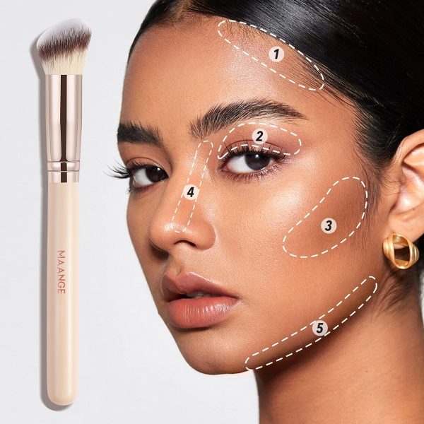 MAANGE Wholesale Custom OEM&ODM Single  Large Loose Powder Foundation Blush Multi-purpose Brush Professional Single Makeup Brush