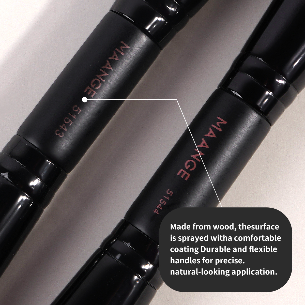 MAANGE Custom OEM&ODM 4PCS Makeup Brush Set  Eye Shadow Blush Foundation  Brushes Professional Makeup Brush Set - 图片 4