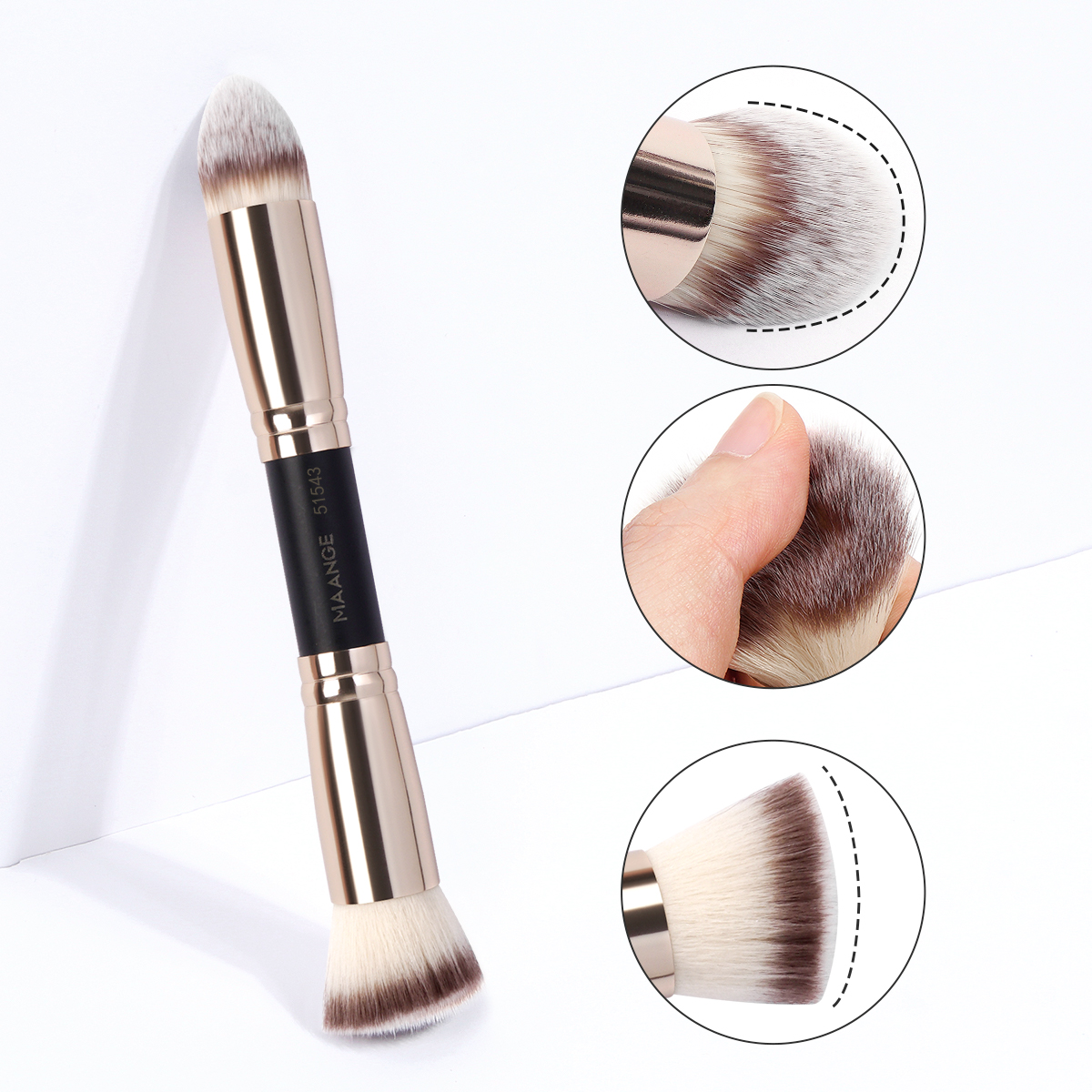 MAANGE Custom OEM&ODM 4PCS Makeup Brush Set  Foundation Eye Shadow Blush  Brushes Professional Makeup Brush Set - 图片 5