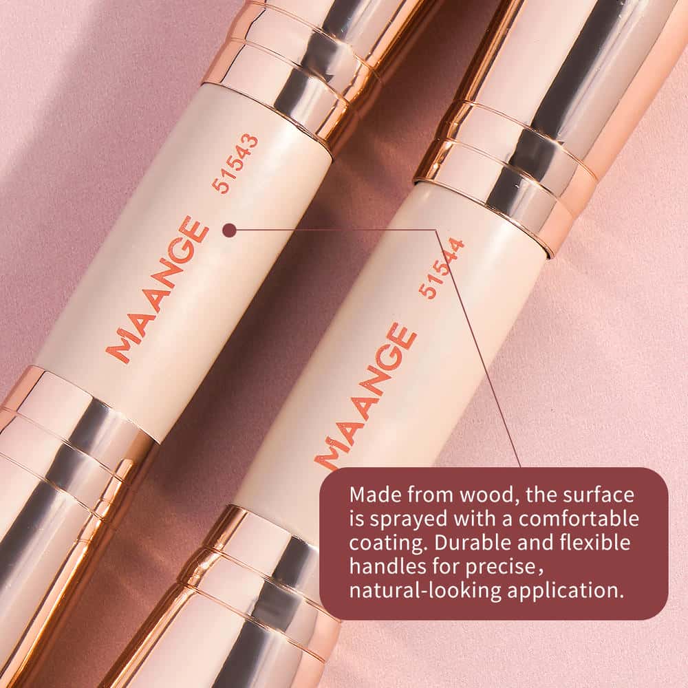 MAANGE Custom OEM&ODM 4PCS Makeup Brush Set  Eye Shadow Blush Foundation  Brushes Professional Makeup Brush Set - 图片 5