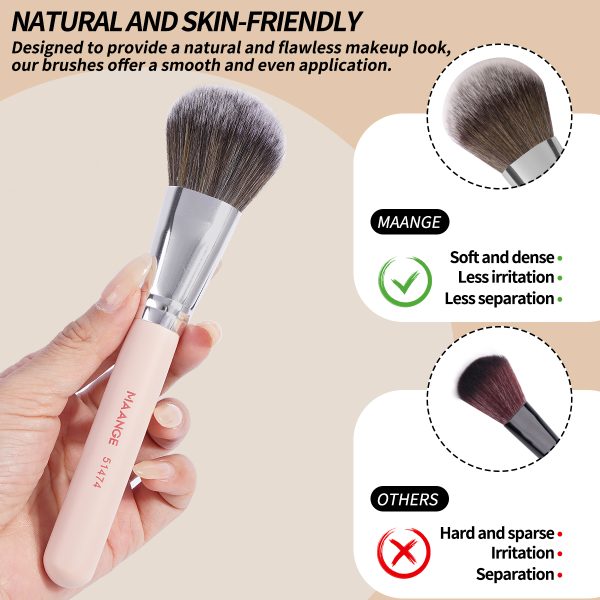 MAANGE Custom OEM&ODM  8PCS Facial  Brush Loose Powder Foundation Concealer Blush Private Label  Professional Makeup Brush Set