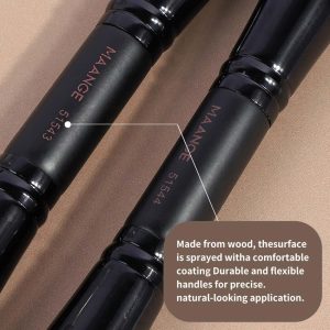 MAANGE 5PCS Synthetic Hair Facial Makeup Brushes Multi-Functional Angled Customizable OEM&ODM Professional Makeup Brush Set - 图片 5