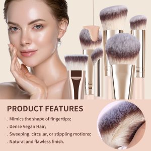 MAANGE Custom OEM&ODM 5PCS Facial Brush Concealer Eye Shadow Foundation   Makeup Box Professional Makeup Brush Set - 图片 7