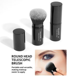 MAANGE Single Foundation Brush Single Pack Makeup Brush Round-head Telescopic Brush Foundation Loose Powder Makeup Brush - 图片 5