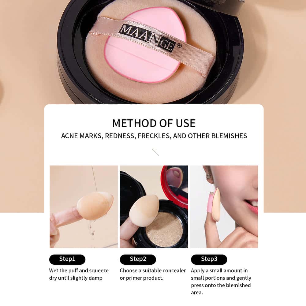 MAANGE Wholesale Professional 7pcs  Brush  5pcs Powder Puff Eyeshadow Brushes Loose Powder Blush Foundation Makeup Brushes Set - 图片 7