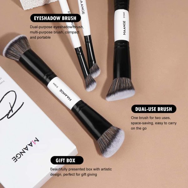 MAANGE Custom Logo OEM&ODM 4PCS Makeup Brush Set  Eye Shadow Blush Foundation  Brushes Professional Makeup Brush Kit