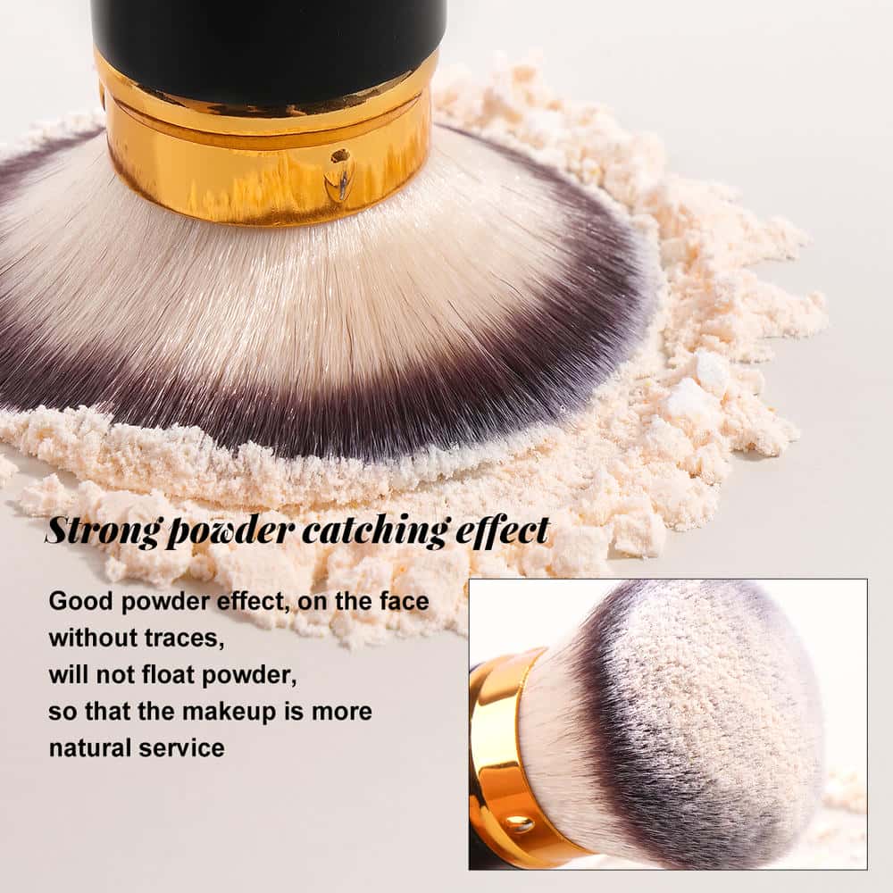 MAANGE Single Foundation Brush Single Pack Makeup Brush Round-head Telescopic Brush Foundation Loose Powder Makeup Brush - 图片 3