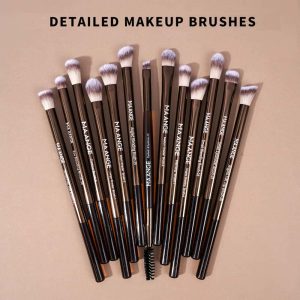 MAANGE Wholesale 20pcs Makeup Brush Private Label  2pcs Powder Puff Custom OEM&ODM Professional Makeup Brush Set - 图片 7