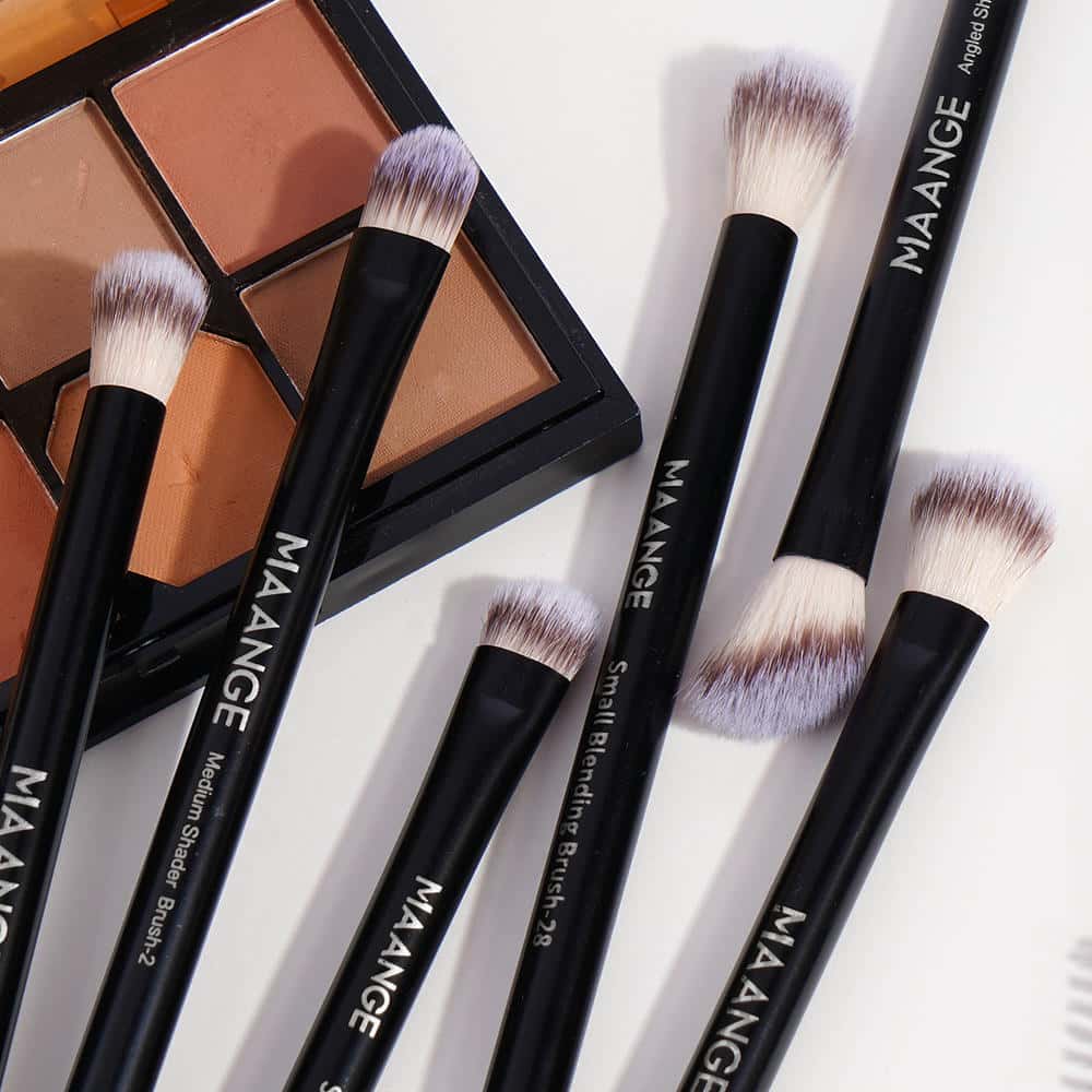 MAANGE Custom OEM&ODM 20pcs Makeup Brush Private Label  2pcs Powder Puff Professional Makeup Brush Kit Face Makeup Brush Set - 图片 4