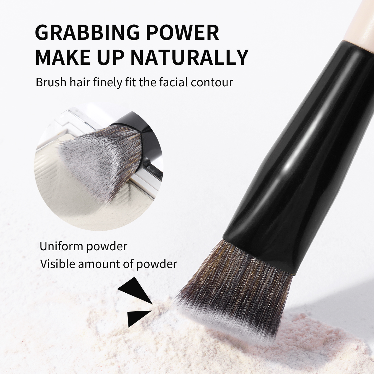 MAANGE Wholesale Custom Oem&odm Professional 3PCS Concealer Brush Contouring Brush Highlighting Brush Facial Makeup Brush - 图片 6