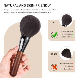 MAANGE Custom Logo OEM&ODM Single Big Size Loose Powder Makeup Brush Powder Blush Brown Foundation Makeup Brushes (复制) - 图片 5