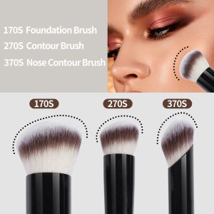 MAANGE Custom Logo OEM&ODM Luxury 7pcs  Makeup Brushes Set Foundation Eyeshadow Loose Powder Private Label  Makeup Brush Set - 图片 6