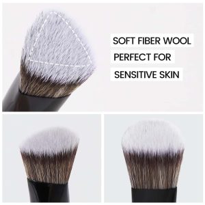 MAANGE Wholesale Custom OEM&ODM 3pcs Foundation Cosmetic Brush Professional Foundation Highlight Concealer  Makeup Brushes Set - 图片 4