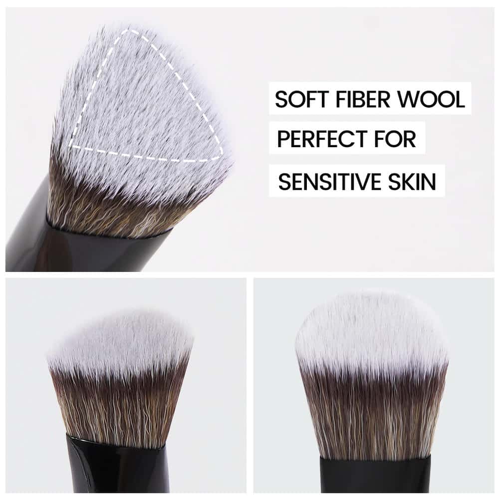 MAANGE Wholesale Custom OEM&ODM 3pcs Foundation Cosmetic Brush Professional Foundation Highlight Concealer  Makeup Brushes Set - 图片 4